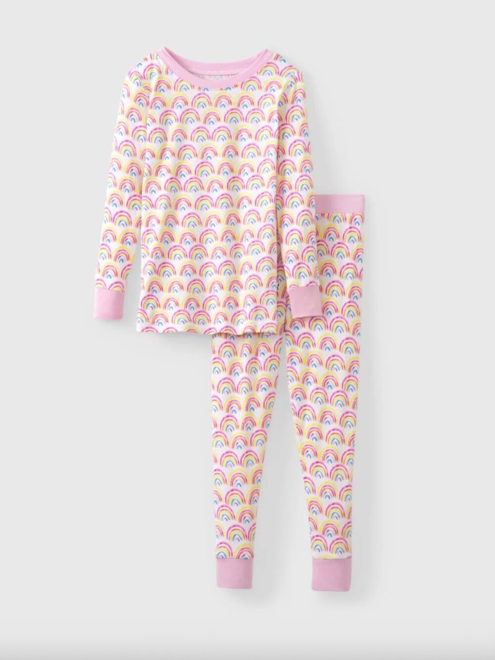 Little Sleepies Pastel Rainbows Bamboo Two-Piece Pajama Set 7/8 Years